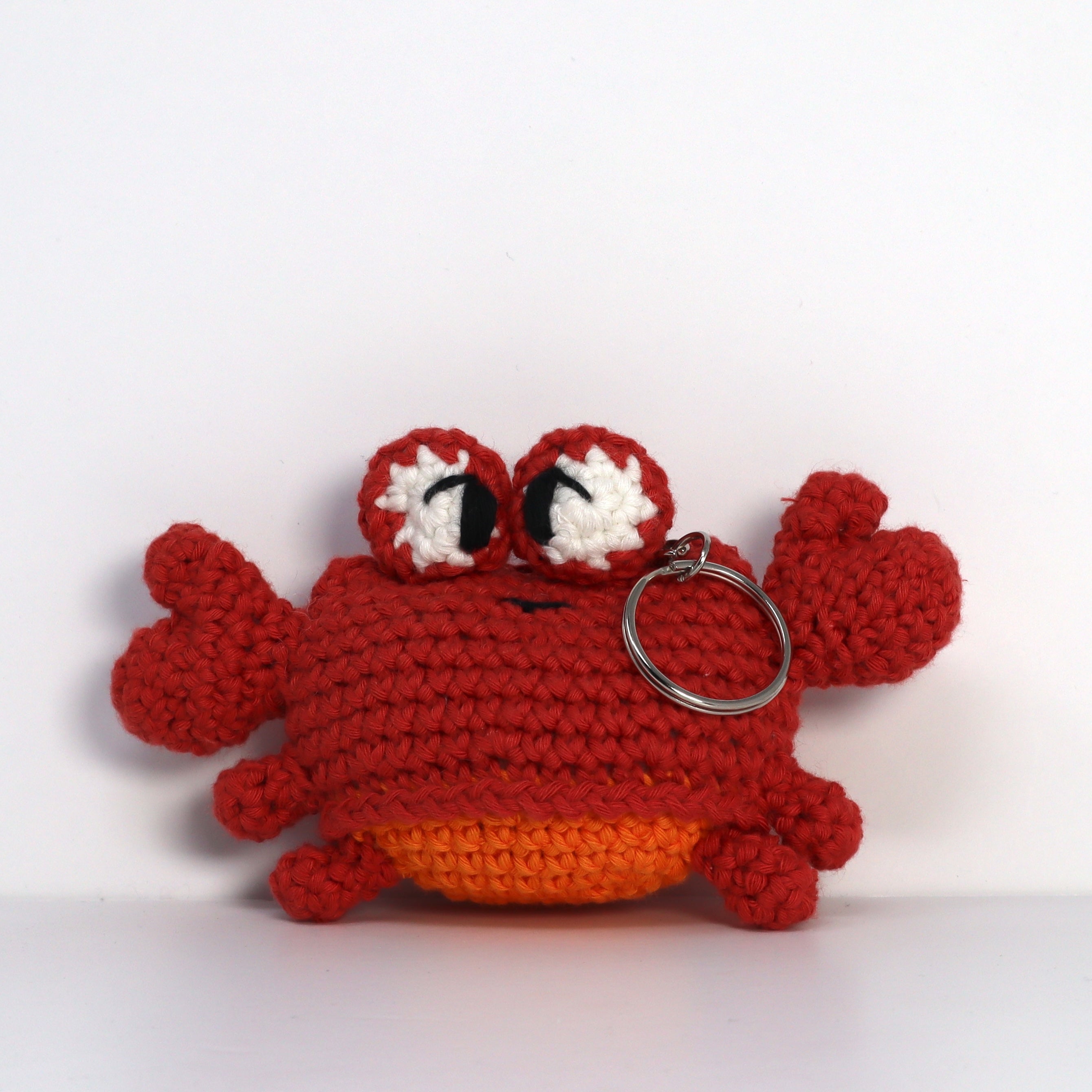 Knitty Critters - Sealife Keyrings - Crab | DIY Amigurumi Crochet Kit