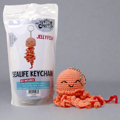 Knitty Critters - Sealife Keyrings - Jellyfish | DIY Amigurumi Crochet Kit