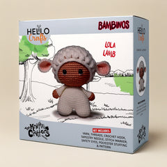 Knitty Critters - Bambinos - Lola Lamb | DIY Amigurumi Crochet Kit