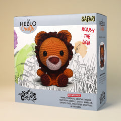 Knitty Critters - Safari - Roary The Lion | DIY Amigurumi Crochet Kit