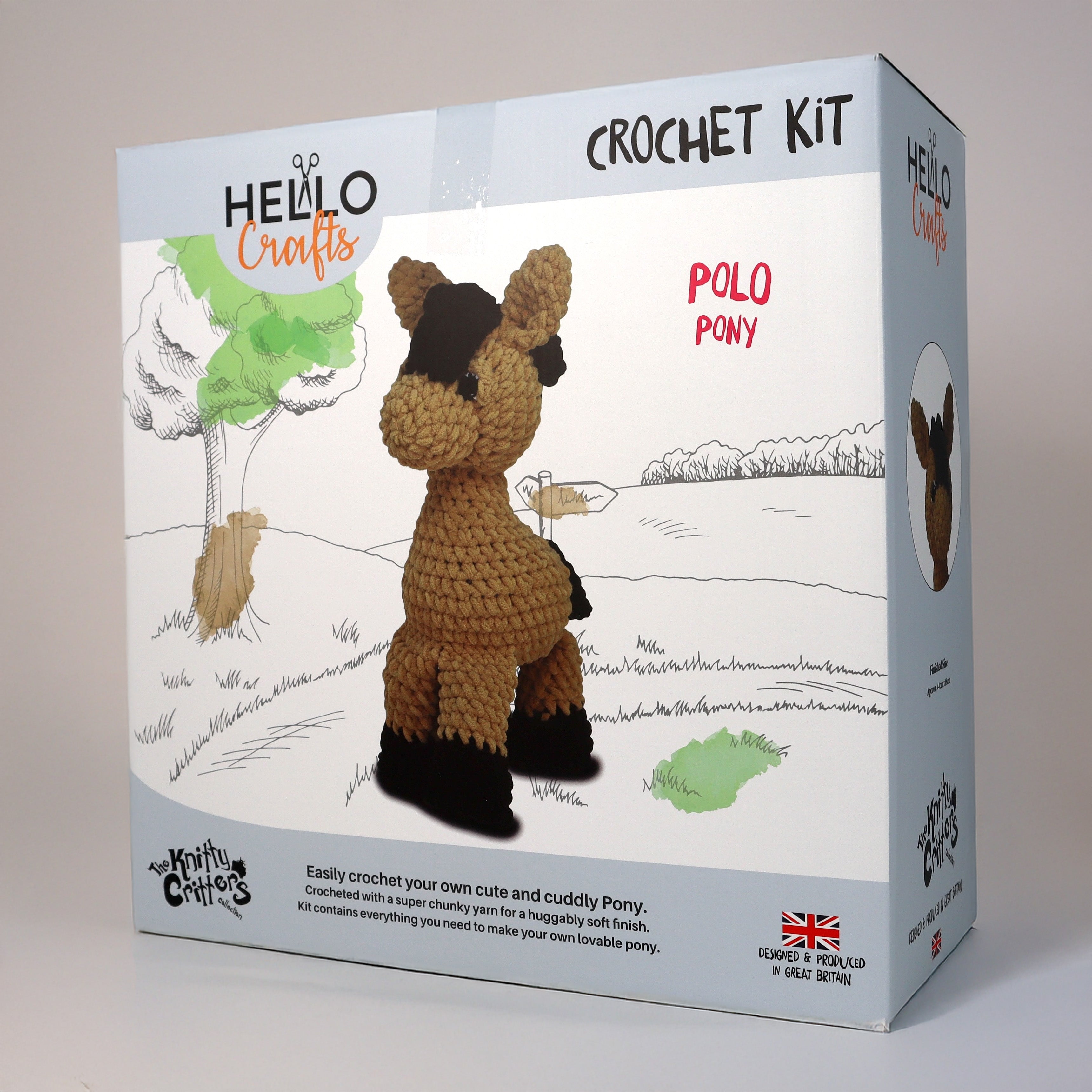 Knitty Critters - Main Collection - Polo Pony | DIY Amigurumi Crochet Kit