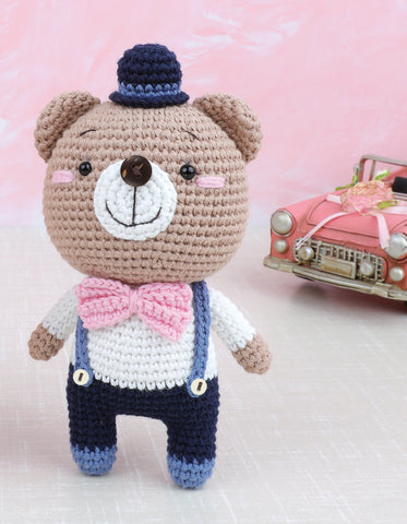 Knitty Critters - Wedding Bears - Gary Groom | DIY Amigurumi Crochet Kit