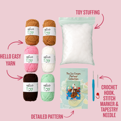 Hello Artisan Box - The Ice Cream Parlour Collection | DIY Crochet Amigurumi Kit