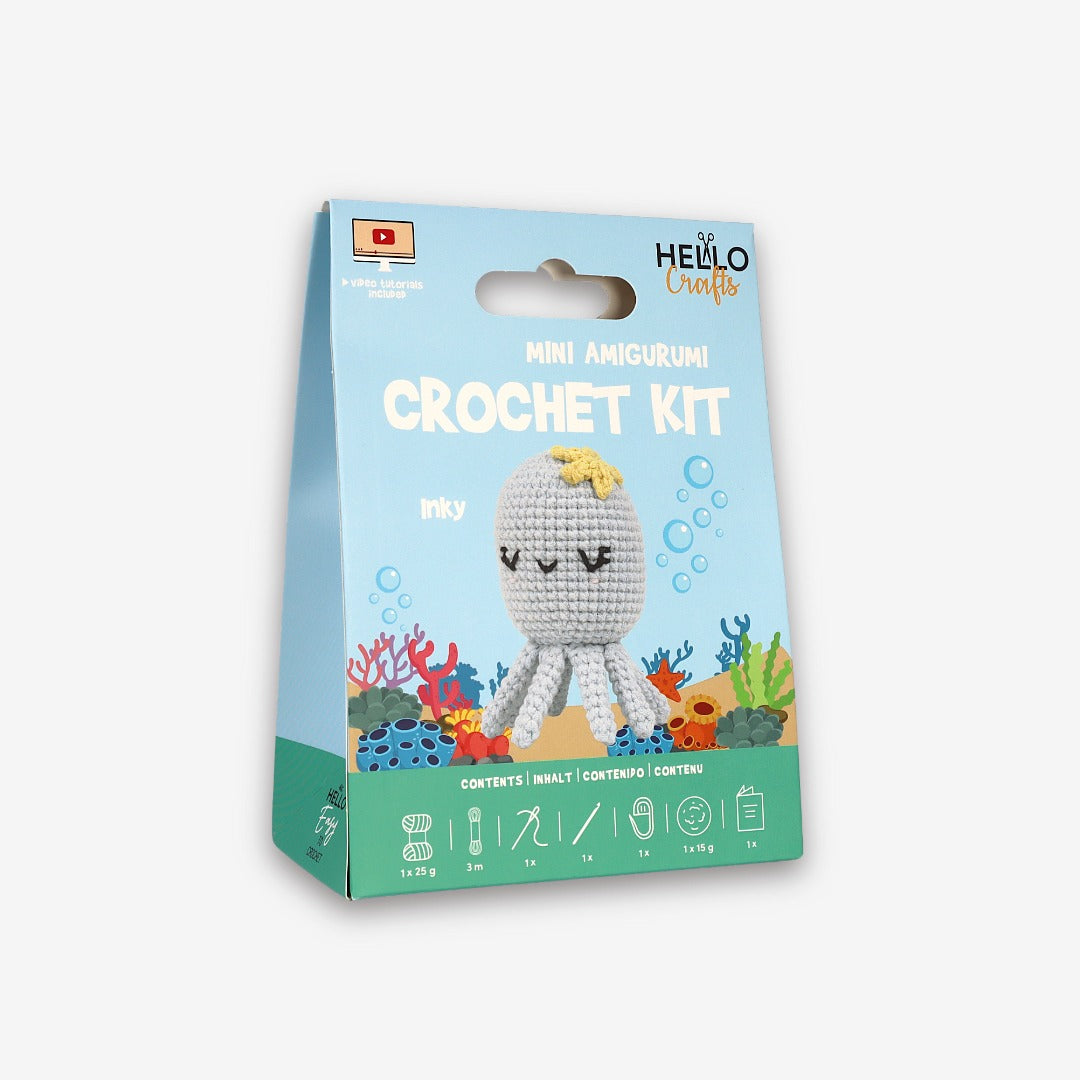Knitty Critters - Mini Amigurumi - Inky | DIY Crochet Kit