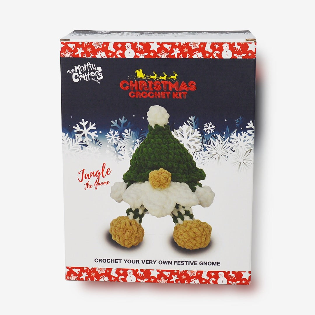 Knitty Critters - Baby Christmas - Jangle The Gnome | DIY Amigurumi Crochet Kit