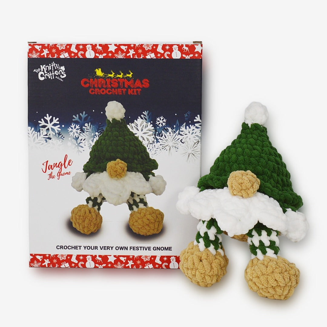 Knitty Critters - Baby Christmas - Jangle The Gnome | DIY Amigurumi Crochet Kit