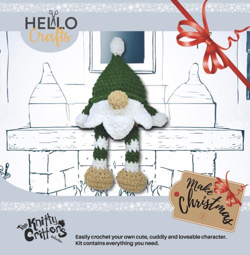 Knitty Critters - Big Christmas - Jangle The Gnome | DIY Amigurumi Crochet Kit