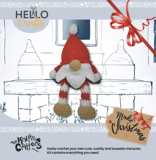 Knitty Critters - Big Christmas - Jingle The Gnome | DIY Amigurumi Crochet Kit