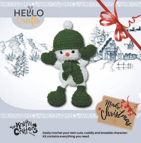 Knitty Critters - Big Christmas - Jolly Snowman | DIY Amigurumi Crochet Kit