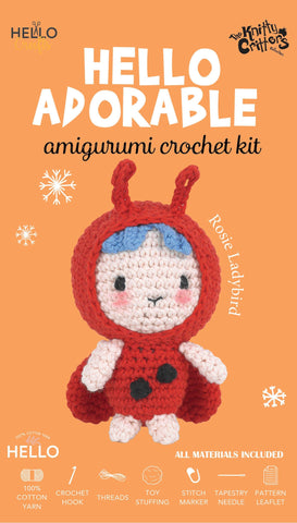 Knitty Critters - Adorables - Rosie Ladybird | DIY Amigurumi Crochet Kit