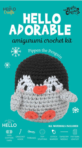 Knitty Critters - Adorables - Pippen The Penguin | DIY Amigurumi Crochet Kit