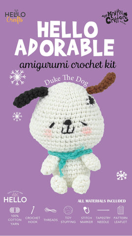 Knitty Critters - Adorables - Duke The Dog | DIY Amigurumi Crochet Kit