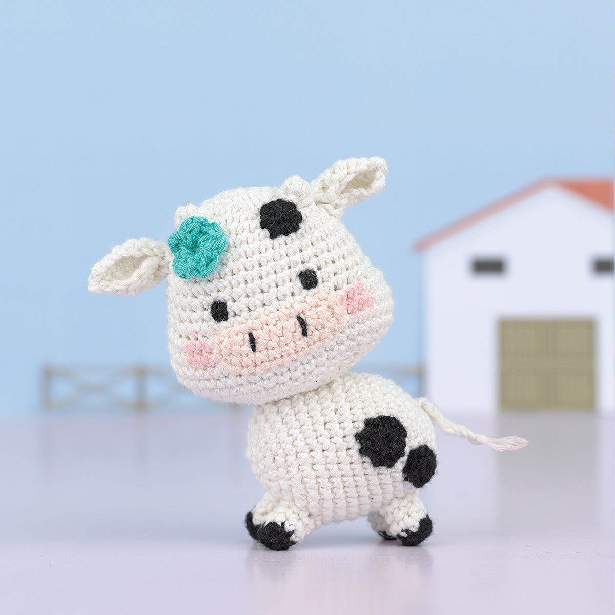 Knitty Critters - Adorables - Bessie The Cow | DIY Amigurumi Crochet Kit