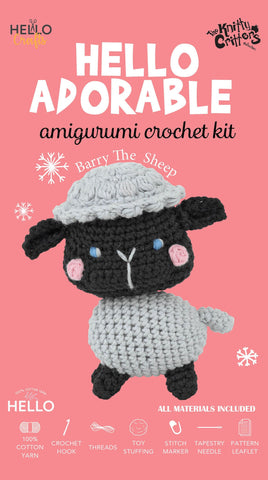 Knitty Critters - Adorables - Barry The Sheep | DIY Amigurumi Crochet Kit