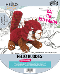 Knitty Critters - Hello Buddies - Kai The Red Panda | DIY Amigurumi Crochet Kit