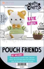 Knitty Critters - Pouch Friends - Katie Kitten | DIY Amigurumi Crochet Kit