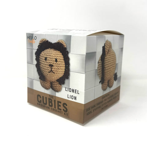 Knitty Critters - Cubies - Lionel Lion | DIY Amigurumi Crochet Kit