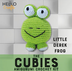 Knitty Critters - Cubies - Little Derek Frog | DIY Amigurumi Crochet Kit