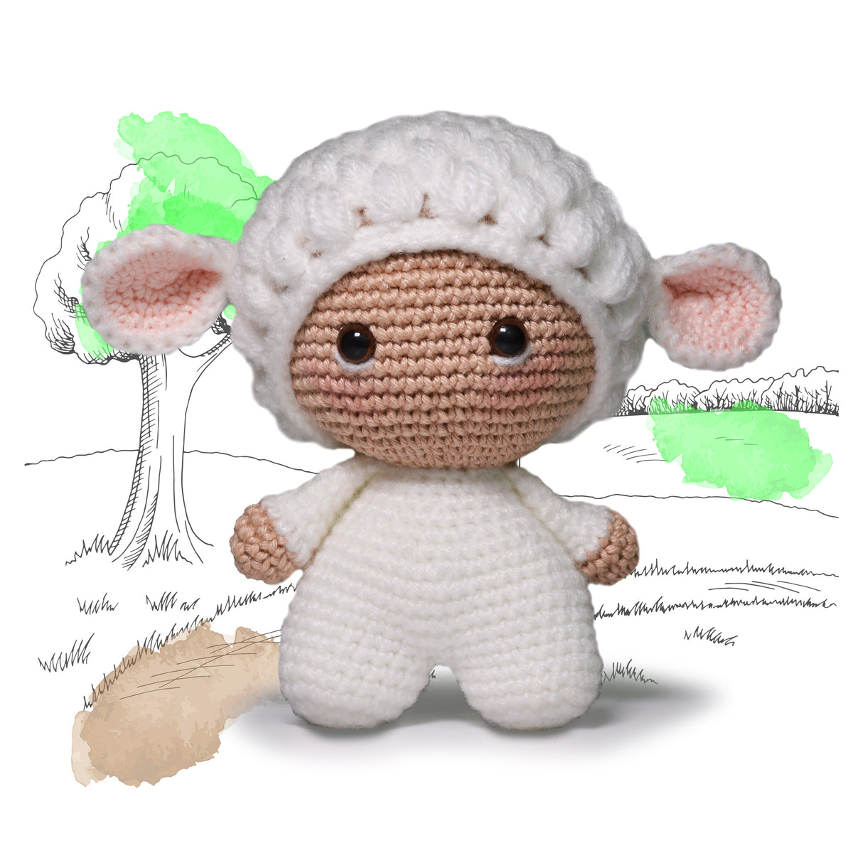 Knitty Critters - Bambinos - Lola Lamb | DIY Amigurumi Crochet Kit