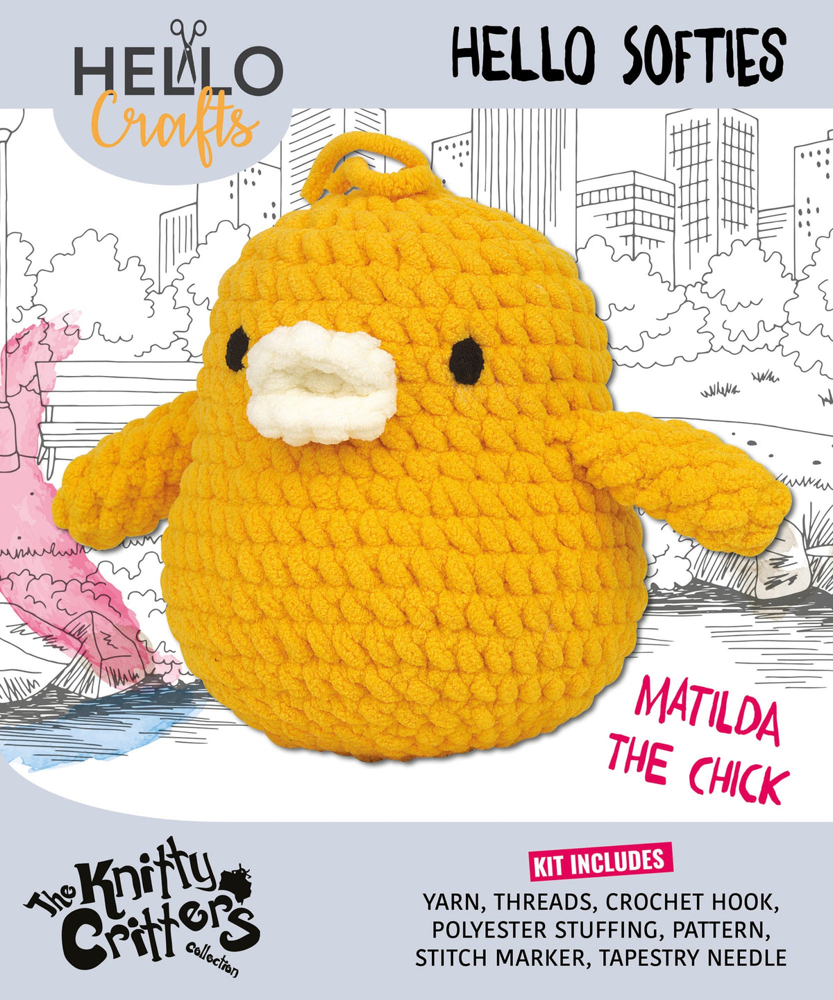 Knitty Critters - Hello Softies - Matilda The Chick | DIY Amigurumi Crochet Kit