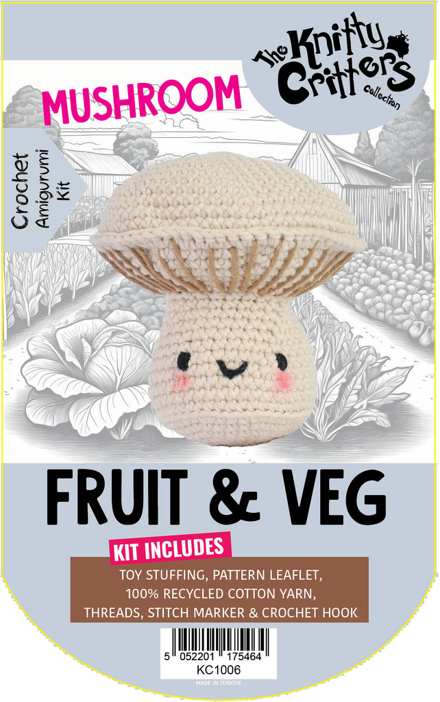 Knitty Critters Pouch Pals Crochet Kit - Mushroom Knitty Critters Pouch Pals Crochet Kit - Mushroom