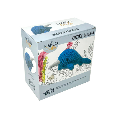 Knitty Critters - Cheeky Chums - Narwhal | DIY Amigurumi Crochet Kit