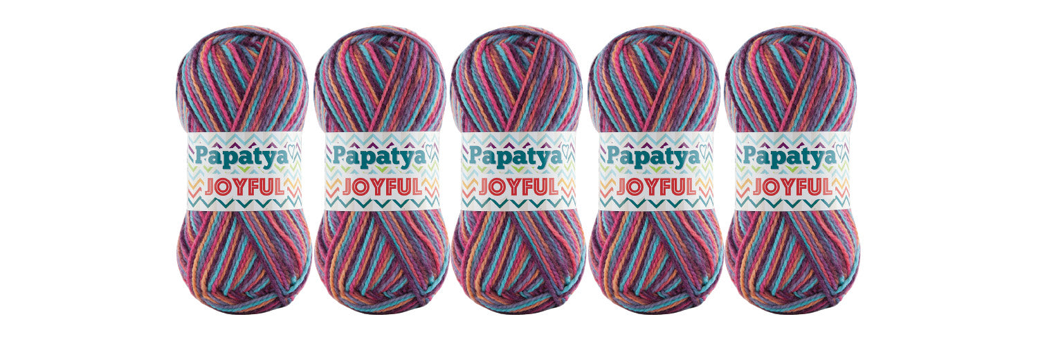 5 x 100g Papatya Joyful DK/Light Aran Yarn