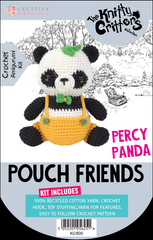 Knitty Critters - Pouch Friends - Percy Panda | DIY Amigurumi Crochet Kit