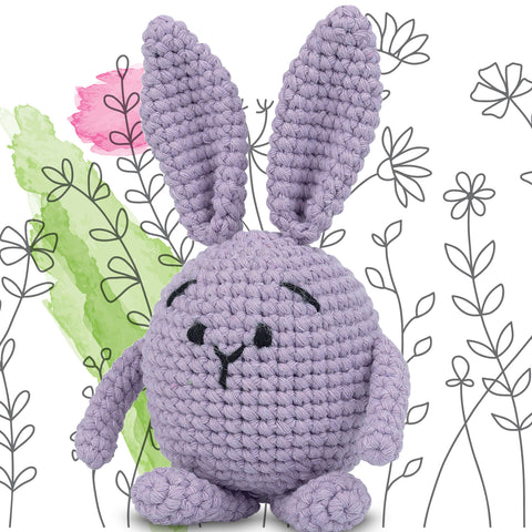 Knitty Critters - Pouch Pals I Pete The Bunny | DIY Amigurumi Crochet Kit