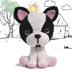 Knitty Critters - Cats & Dogs - Pierre French Bulldog | DIY Amigurumi Crochet Kit