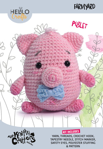 Knitty Critters - Farmyard - Piglet | DIY Amigurumi Crochet Kit