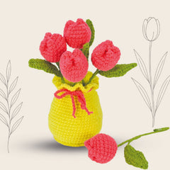 Forever Florals - Tulips and Vase Crochet Kit