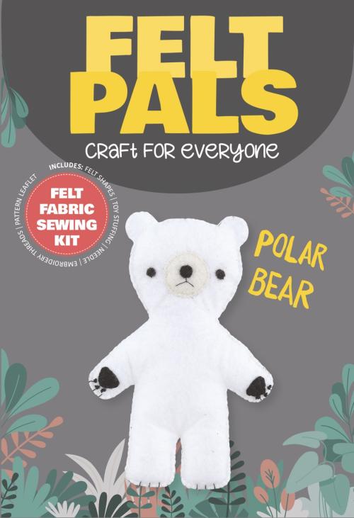 Felt Sewing Kit - Create Your Own Polar Bear Felt Pal | Cozy Craft Project for Kids & Beginners