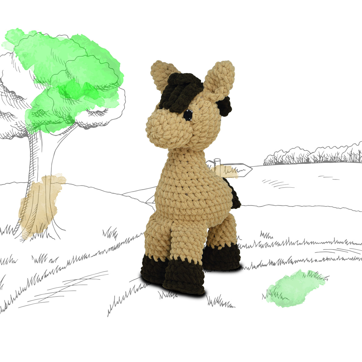 Knitty Critters - Main Collection - Polo Pony | DIY Amigurumi Crochet Kit