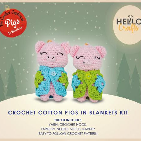 Knitty Critters - Pigs In Blanket - Poppy & Percy | DIY Amigurumi Crochet Kit