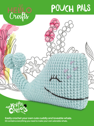 Knitty Critters - Pouch Pals I Splashy The Whale | DIY Amigurumi Crochet Kit