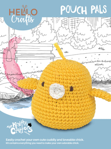 Knitty Critters - Pouch Pals I Colin The Chick | DIY Amigurumi Crochet Kit