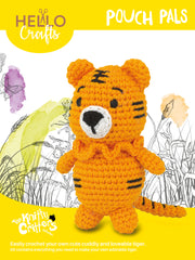 Knitty Critters - Pouch Pals I Ralph The Tiger | DIY Amigurumi Crochet Kit