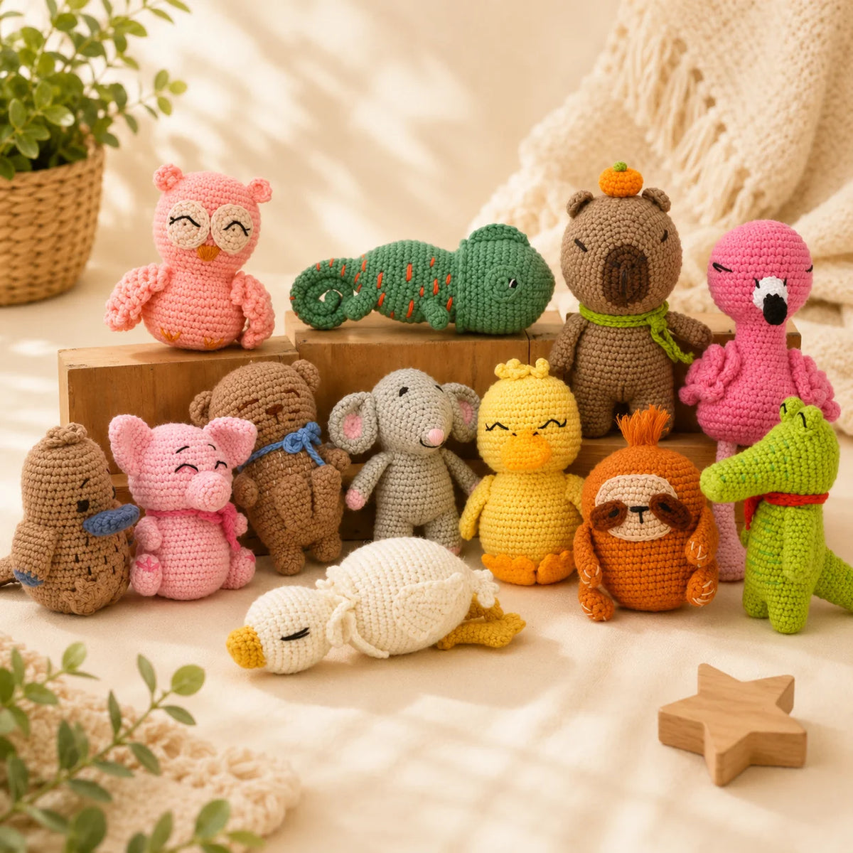 Knitty Critters Pouch Pals IV Bundle | PDF Crochet Pattern Download