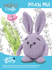 Knitty Critters - Pouch Pals I Pete The Bunny | DIY Amigurumi Crochet Kit