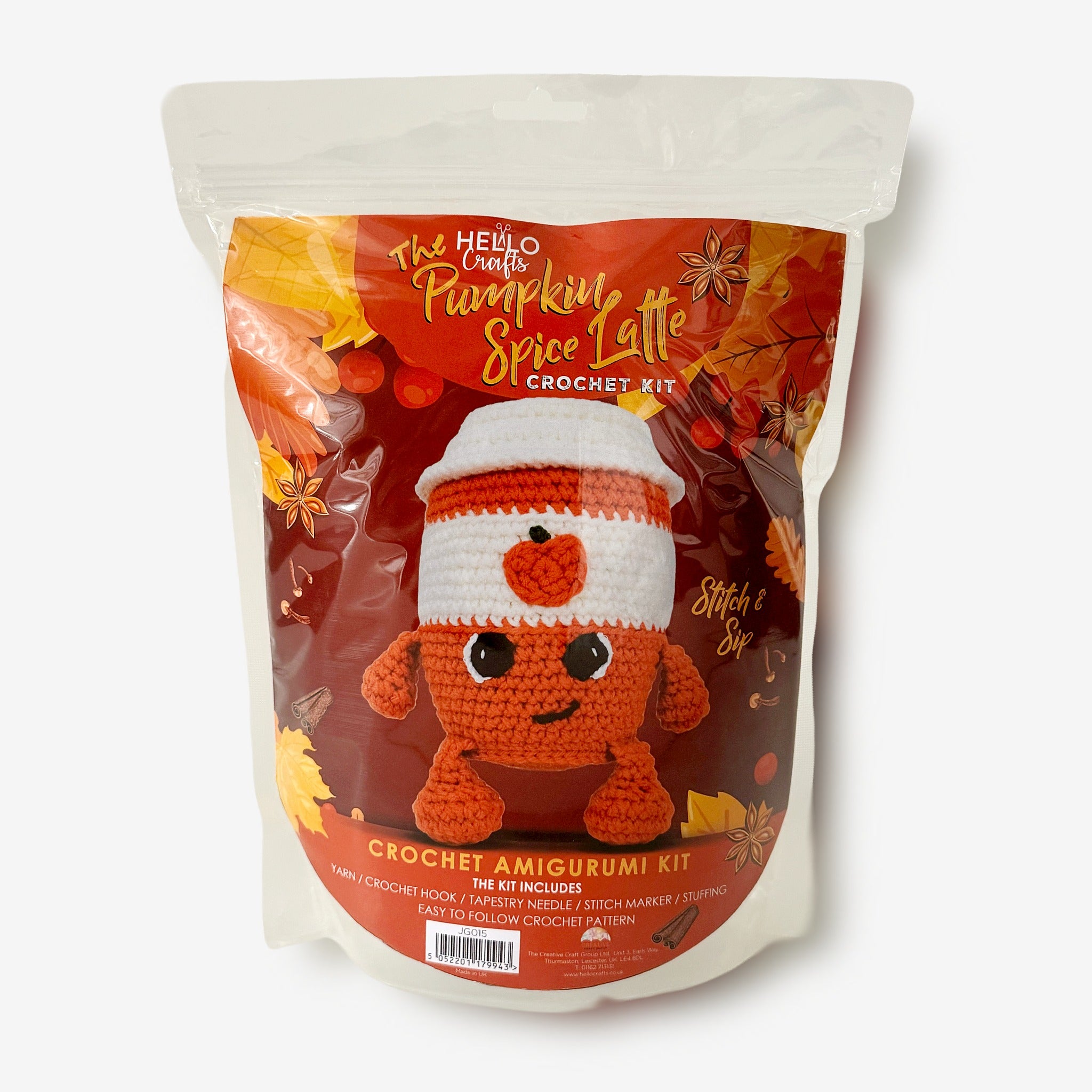 Knitty Critters - Pumpkin Spice Latte | DIY Amigurumi Crochet Kit