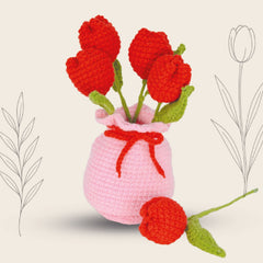 Forever Florals - Tulips and Vase Crochet Kit
