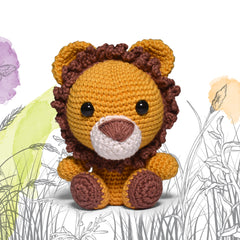 Knitty Critters - Safari - Roary The Lion | DIY Amigurumi Crochet Kit