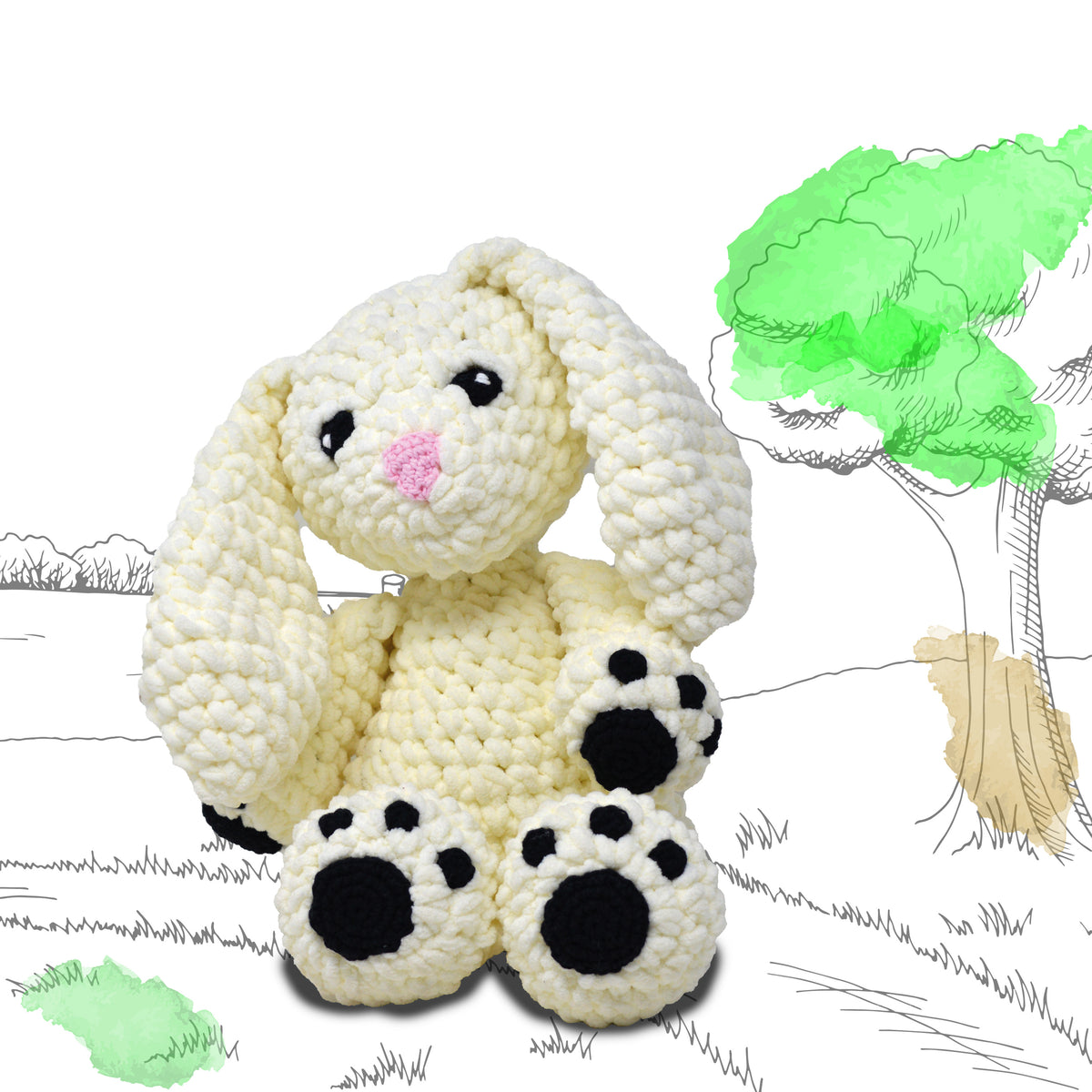 Knitty Critters - Main Collection - Ruby Rabbit | DIY Amigurumi Crochet Kit