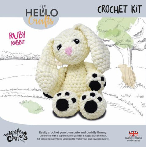 Knitty Critters - Main Collection - Ruby Rabbit | DIY Amigurumi Crochet Kit