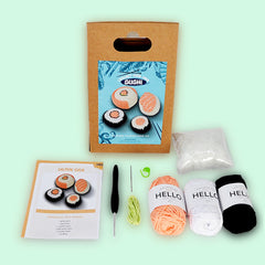 Knitty Critters - Sushi Sets - Salmon Sushi | DIY Amigurumi Crochet Kit