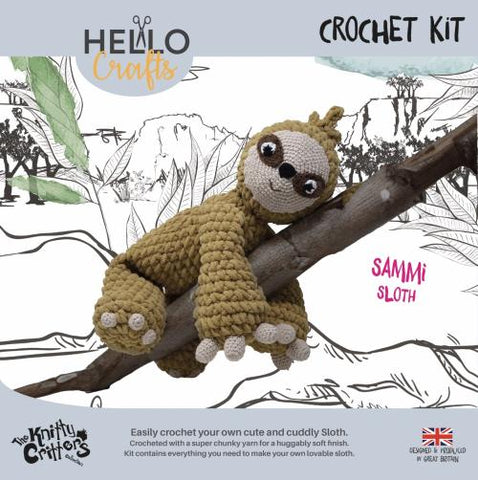 Knitty Critters - Main Collection - Sammi Sloth | DIY Amigurumi Crochet Kit