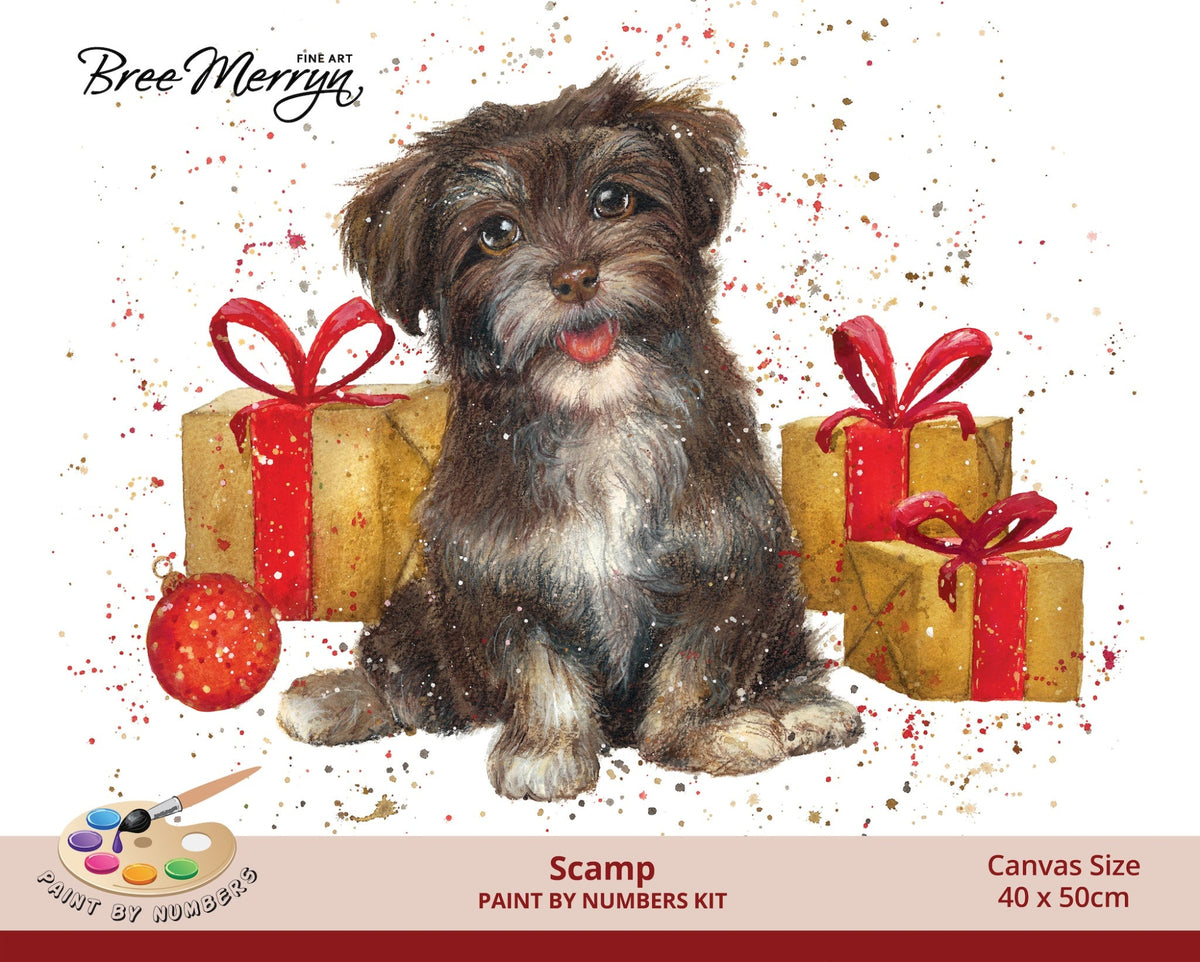 Bree Merryn Paint By Numbers Christmas 40cm x 50cm - Scamp