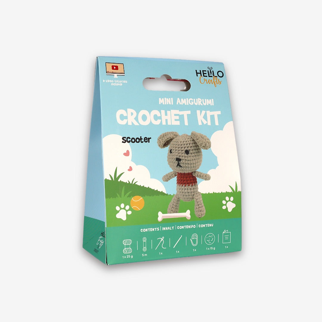 Knitty Critters - Mini Amigurumi - Scooter | DIY Crochet Kit