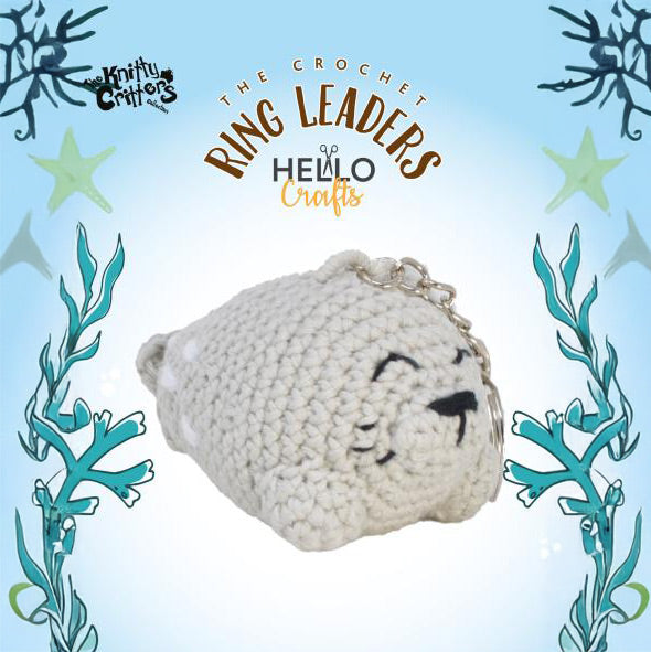 Knitty Critters – Sea Creatures – Seal | DIY Amigurumi Crochet Keyring Kit